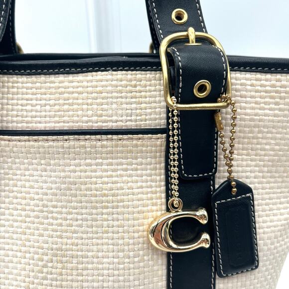 COACH Signature Bag Charm, Large Gold - Picture 3 of 5